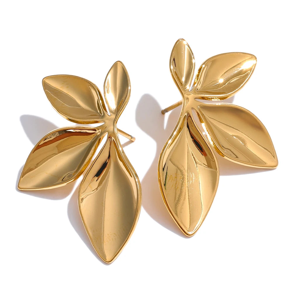 Brinco de Argola Entrelaçada Banhado a Ouro 18k - Joia em Aço Premium