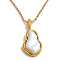 Colar de Pérola Barroca Banhado a Ouro 18k – Design Escultural Premium