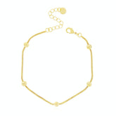 Pulseira com Esferas Banhado a Ouro 18K