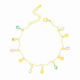 Pulseira Gotas de Zircônias Banhado a Ouro 18K